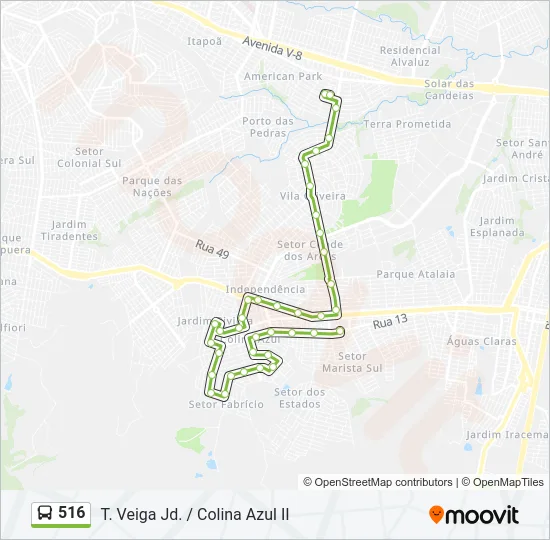516 Bus Line Map