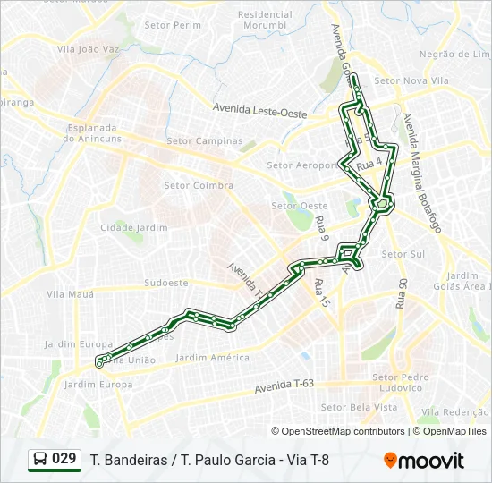 029 Bus Line Map