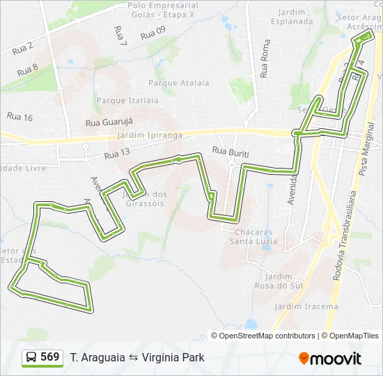 569 Bus Line Map
