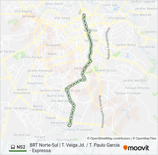 NS2 Bus Line Map