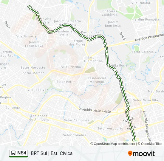 NS4 Bus Line Map