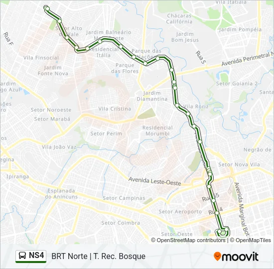 NS4 Bus Line Map