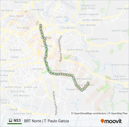NS3 Bus Line Map