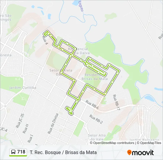 718 Bus Line Map