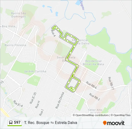 597 Bus Line Map