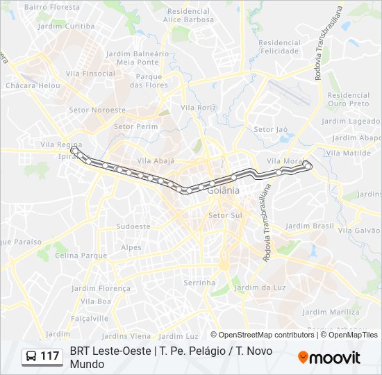 117 bus Line Map