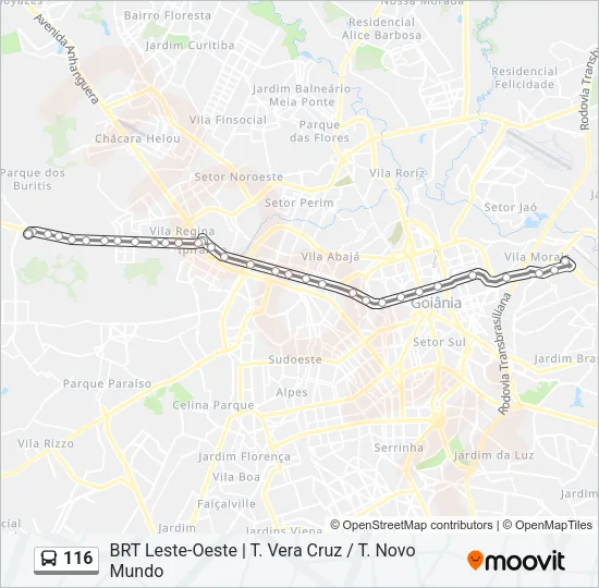 116 Bus Line Map