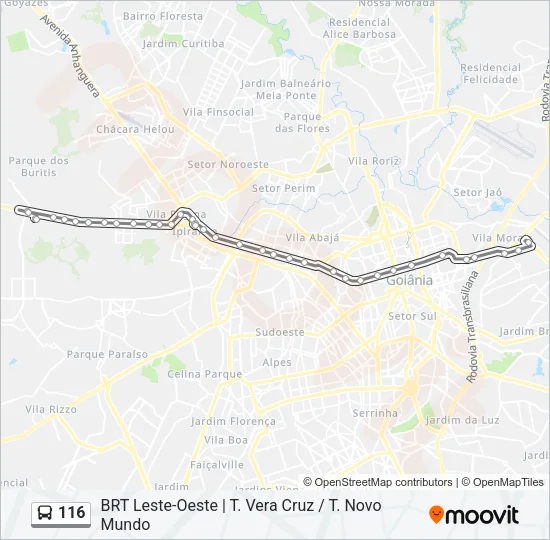 116 Bus Line Map