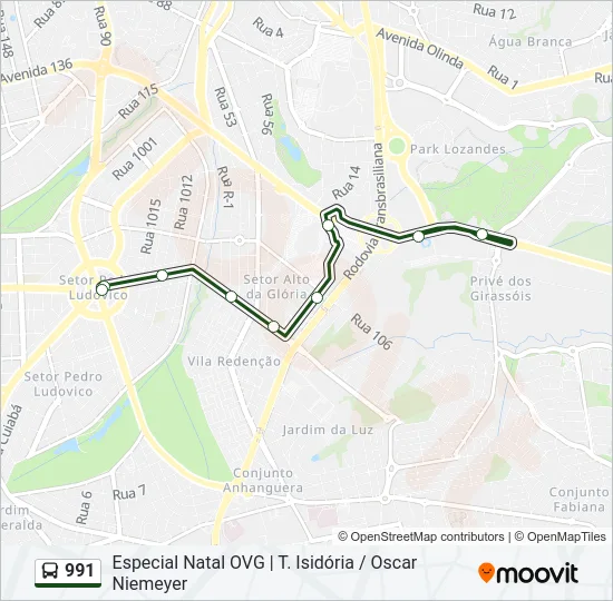 991 Bus Line Map