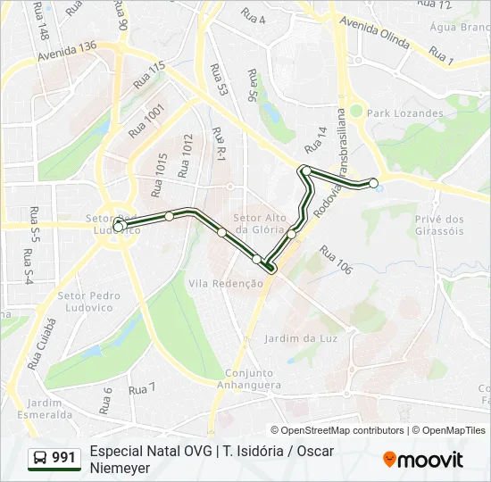 991 Bus Line Map