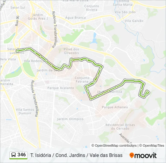 346 Bus Line Map