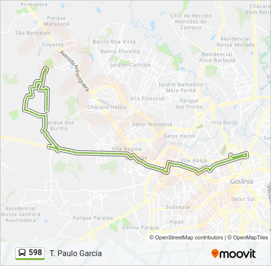 598 Bus Line Map
