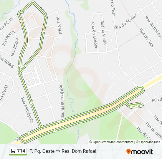 714 Bus Line Map