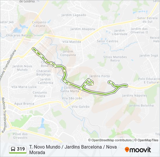 319 Bus Line Map