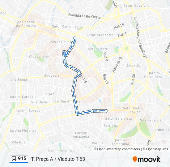 915 Bus Line Map