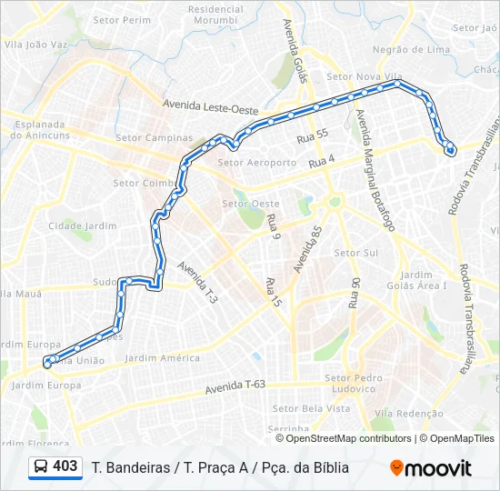403 Bus Line Map