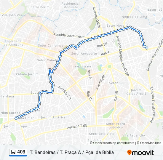 403 Bus Line Map
