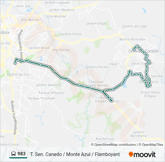 983 Bus Line Map