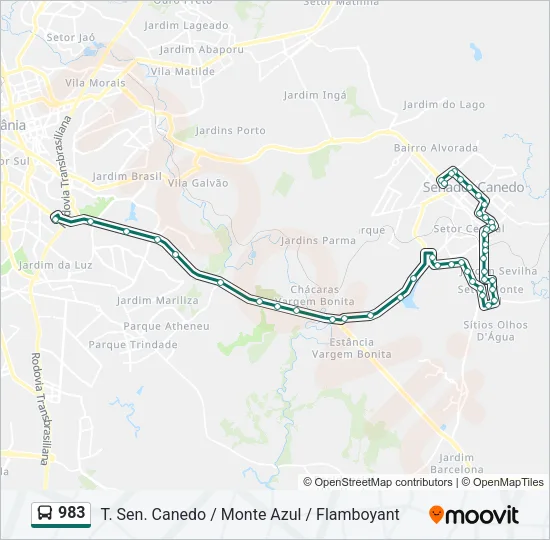 983 Bus Line Map