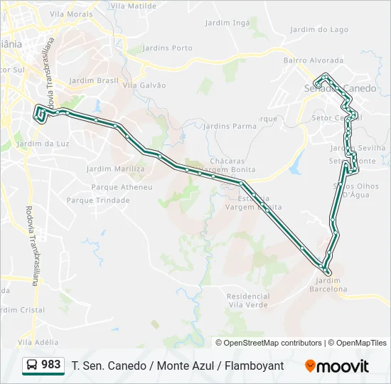 983 Bus Line Map