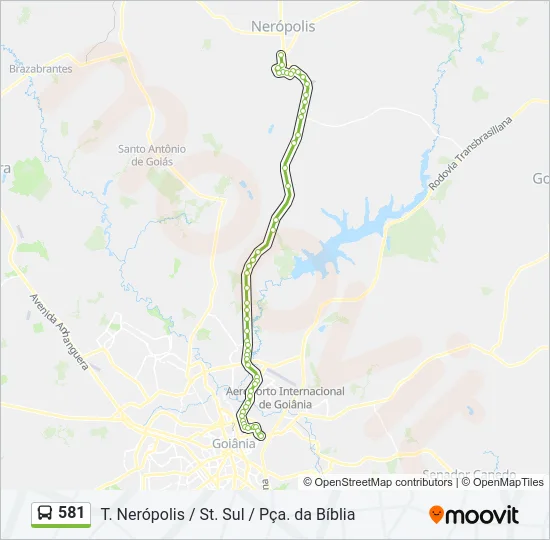 581 Bus Line Map