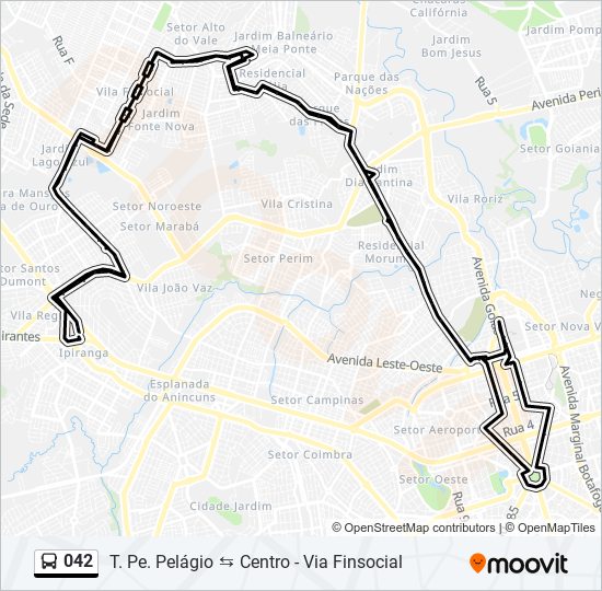 042 bus Line Map