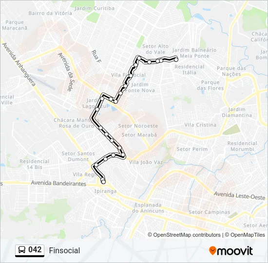 042 Bus Line Map