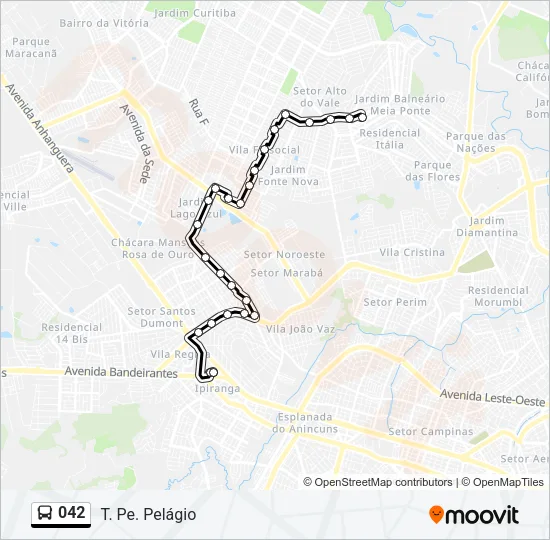 042 Bus Line Map