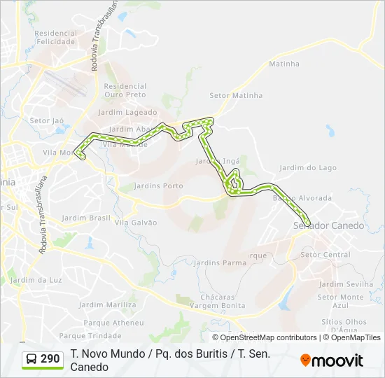 290 Bus Line Map