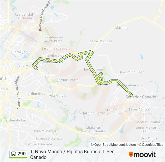 290 Bus Line Map