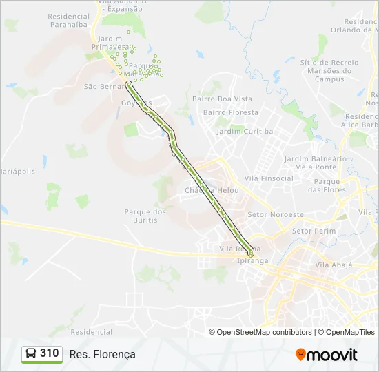310 Bus Line Map