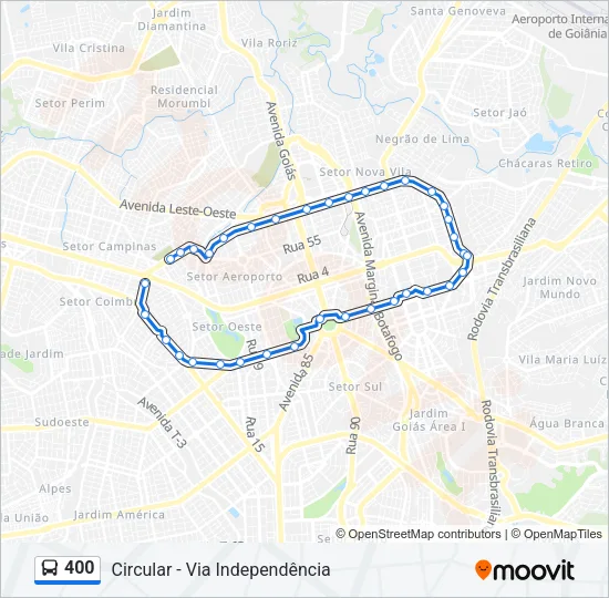 400 Bus Line Map