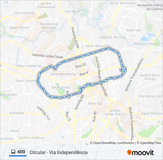 Mapa de 400 de autobús