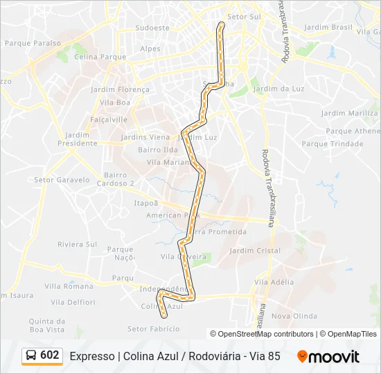 602 Bus Line Map