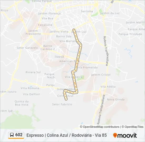 602 Bus Line Map