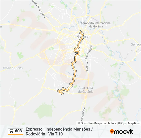 603 Bus Line Map