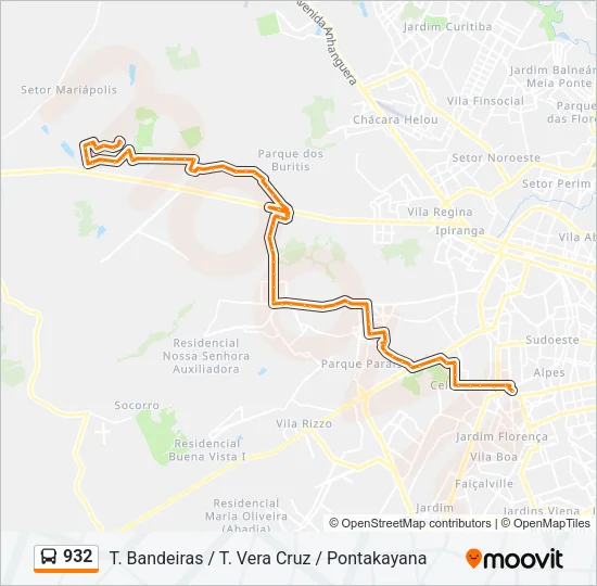 932 Bus Line Map