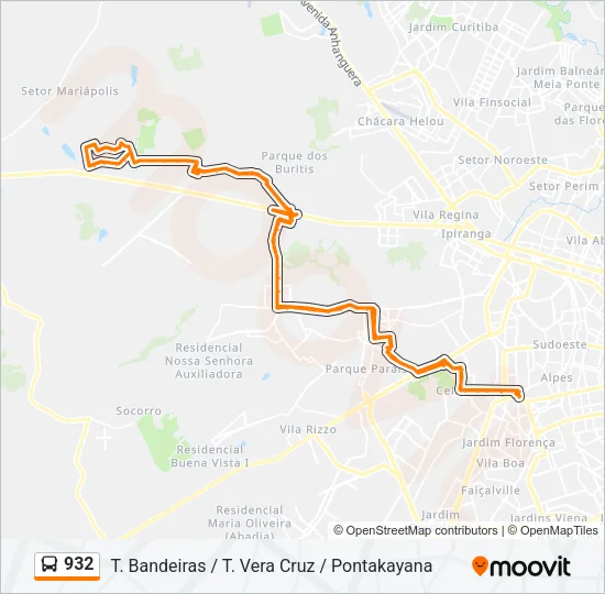 932 Bus Line Map