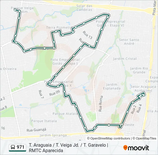 971 Bus Line Map