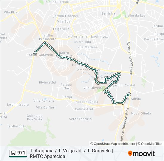 971 bus Line Map