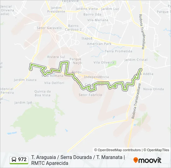 972 Bus Line Map