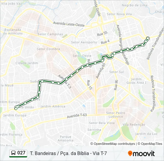 027 Bus Line Map