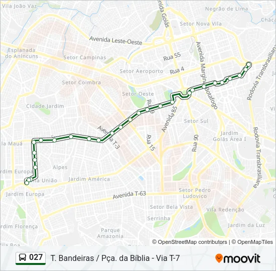 027 Bus Line Map