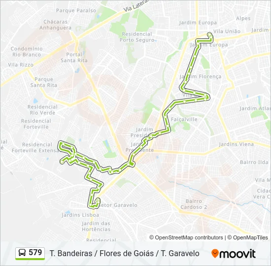 579 Bus Line Map