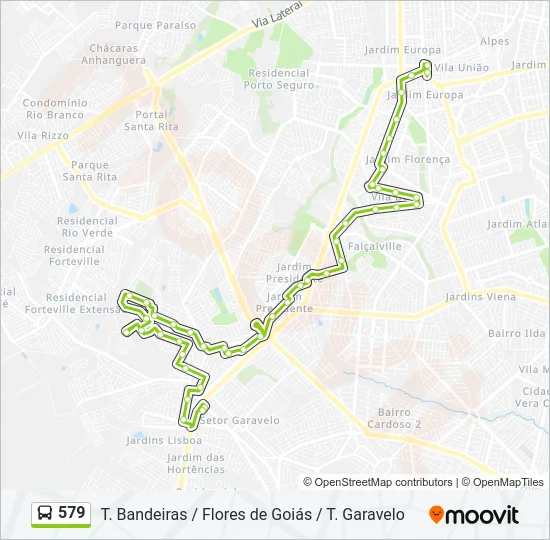 579 Bus Line Map