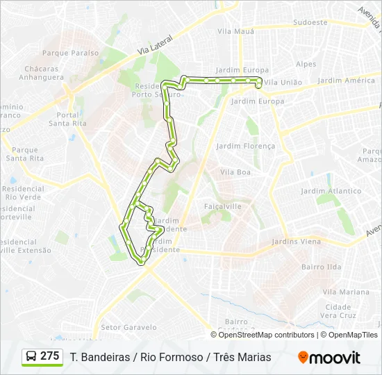 275 Bus Line Map