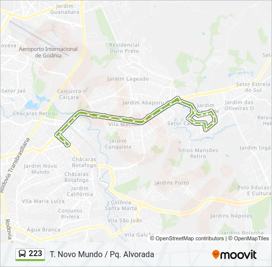 223 Bus Line Map