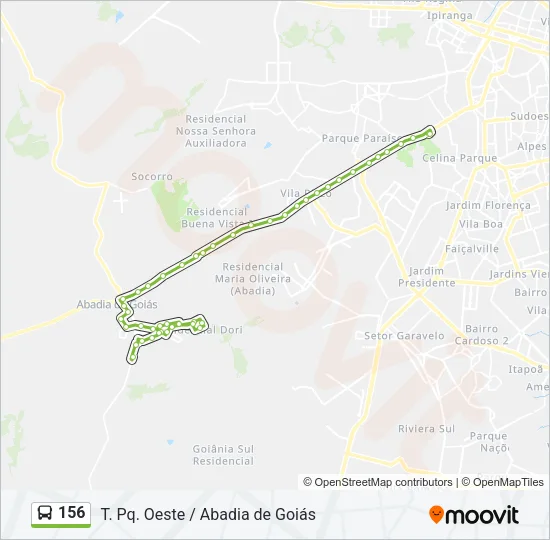 156 Bus Line Map