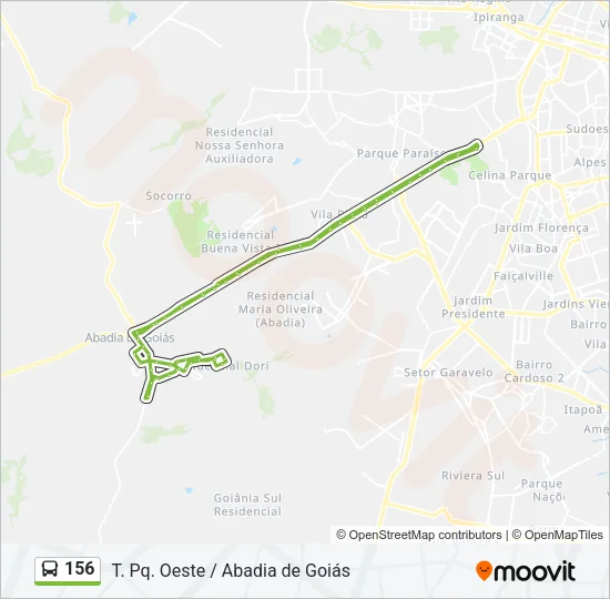 156 Bus Line Map