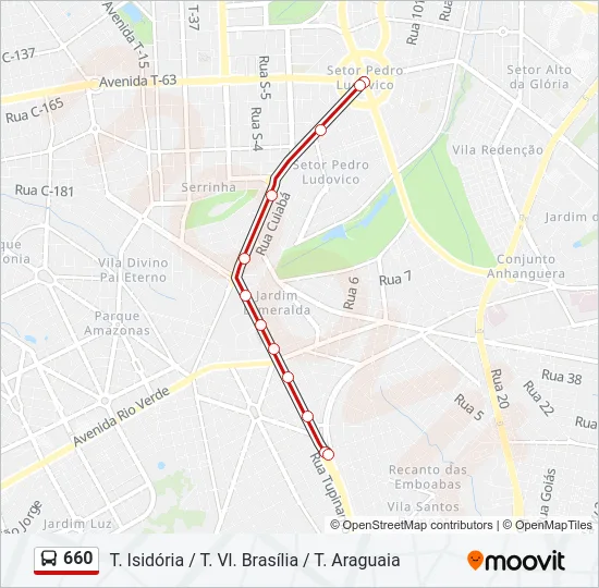 660 Bus Line Map